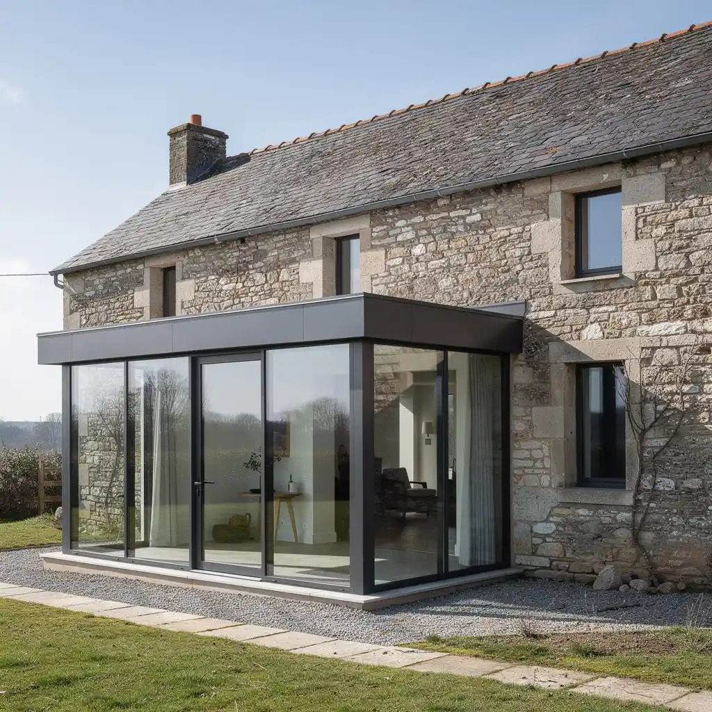Extension sur maison en pierre